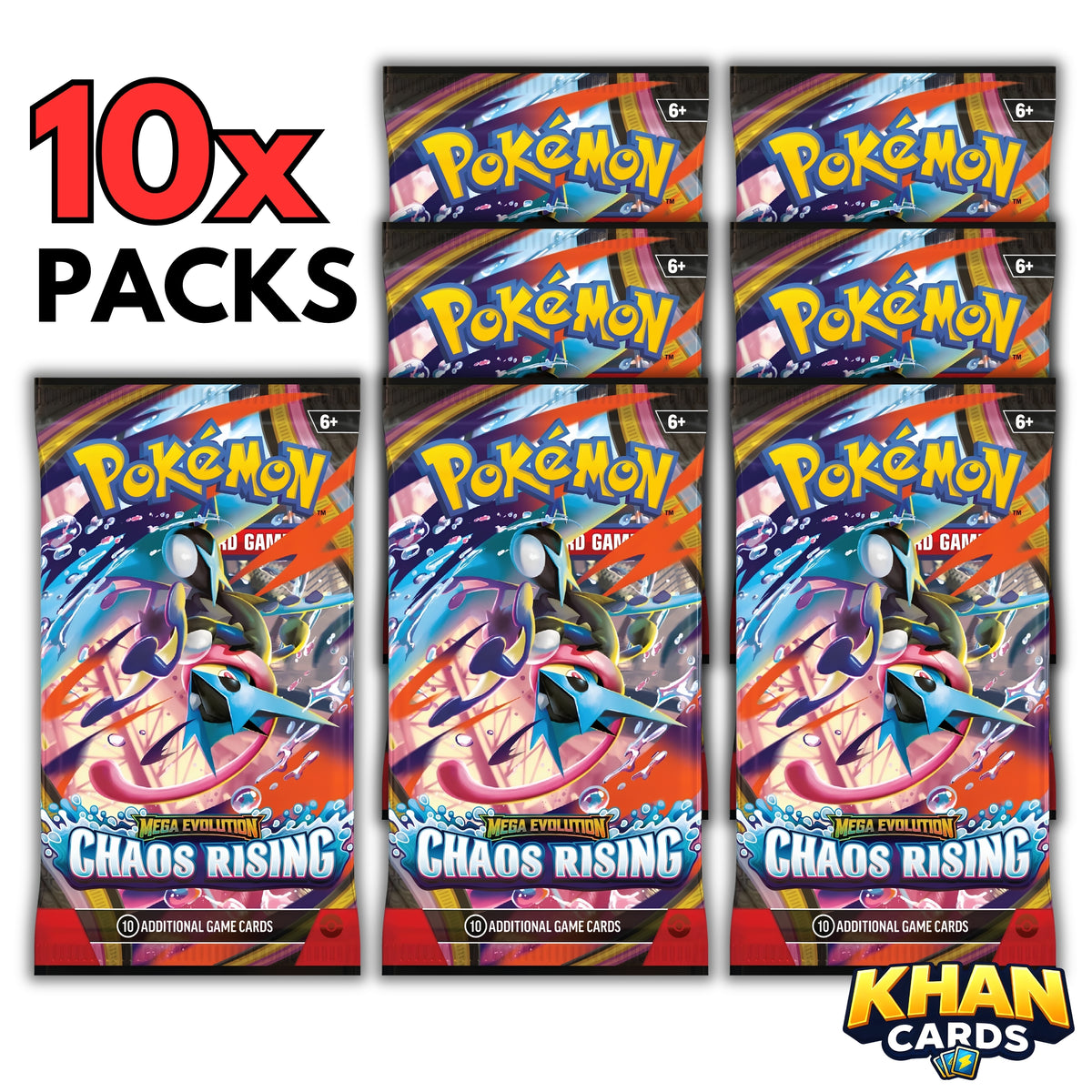 Pokémon Chaos Rising Booster Pack - Mega Evolution - Live Opening or Sent Sealed - Pokemon TCG