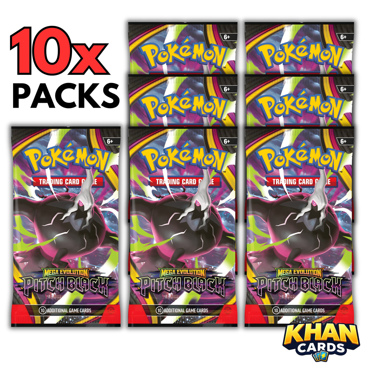 Pokémon Pitch Black Booster Pack - Mega Evolution - Live Opening or Sent Sealed - Pokemon TCG