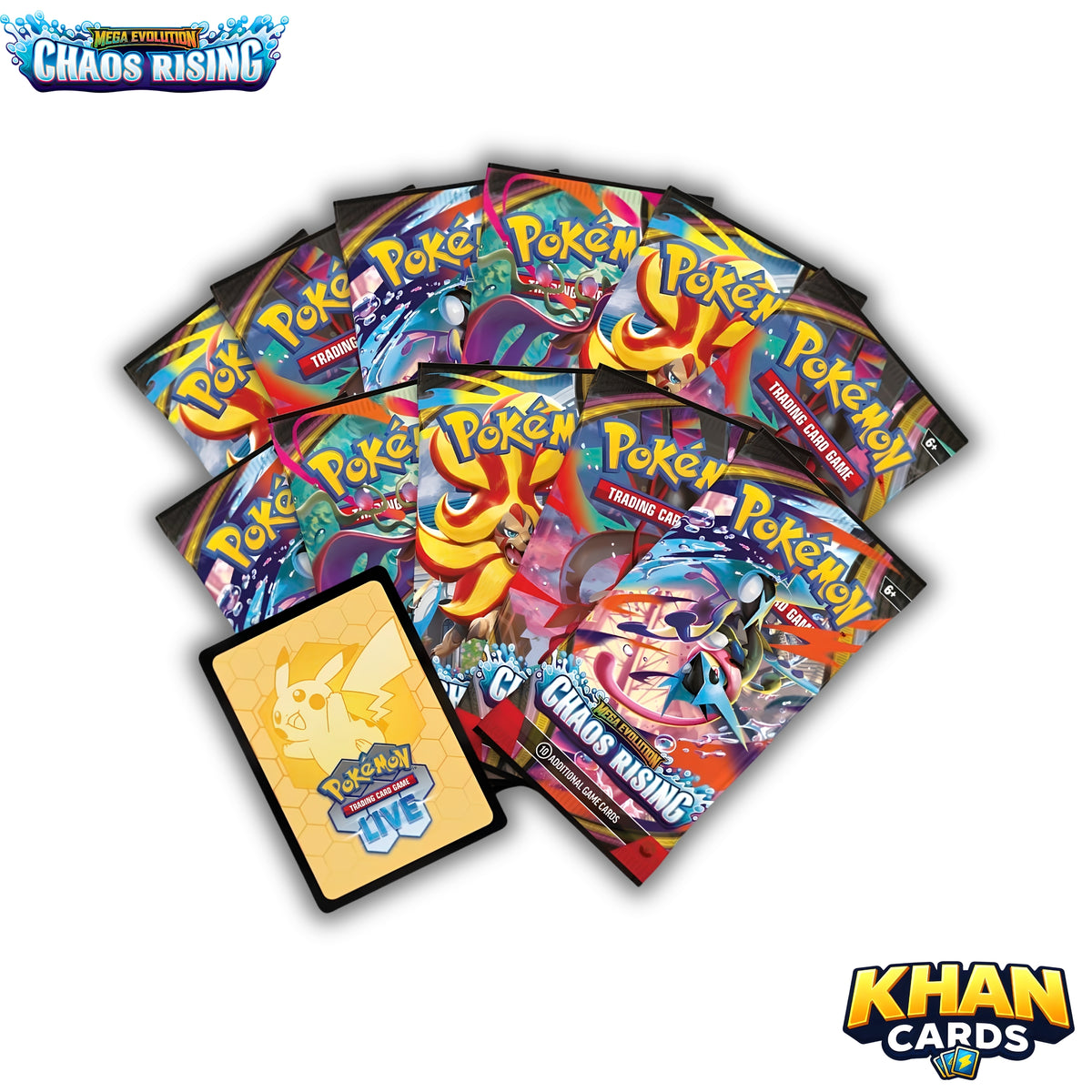 Chaos Rising Pokemon Center ETB – 11 Packs – Fennekin Promo – Live Opening or Sent Sealed – Pokemon TCG