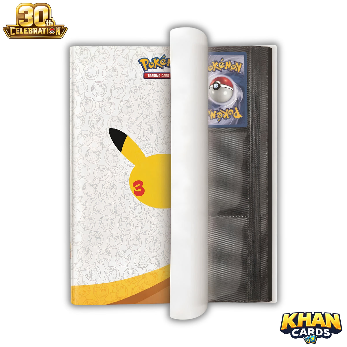 Pokémon 30th Celebration Binder Collection – 5 Booster Packs + 9-Pocket Binder – Live Opening or Sent Sealed