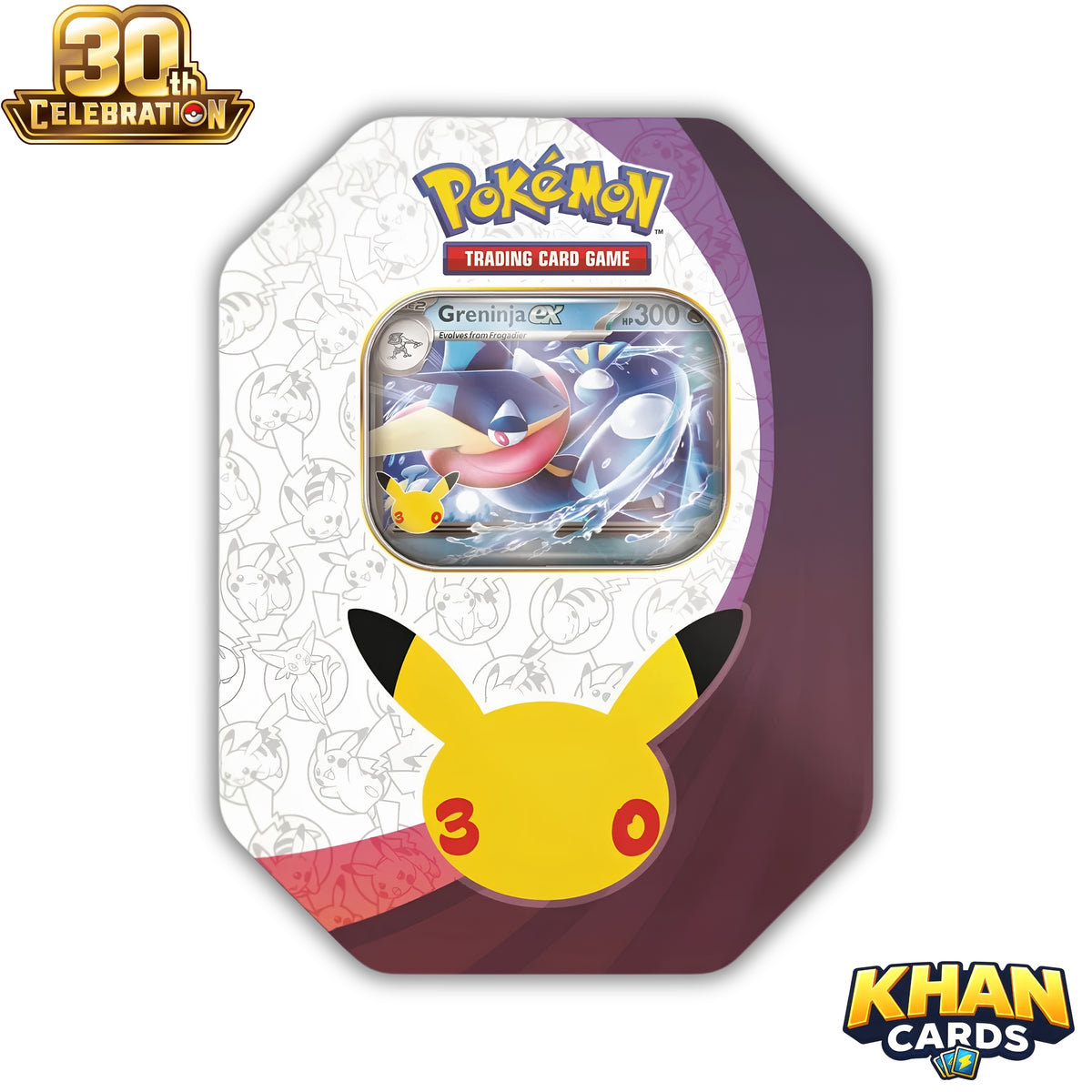 Pokémon 30th Celebration ex Tin – Sylveon or Greninja – Pick Your Tin – 4 Booster Packs - Pokemon TCG