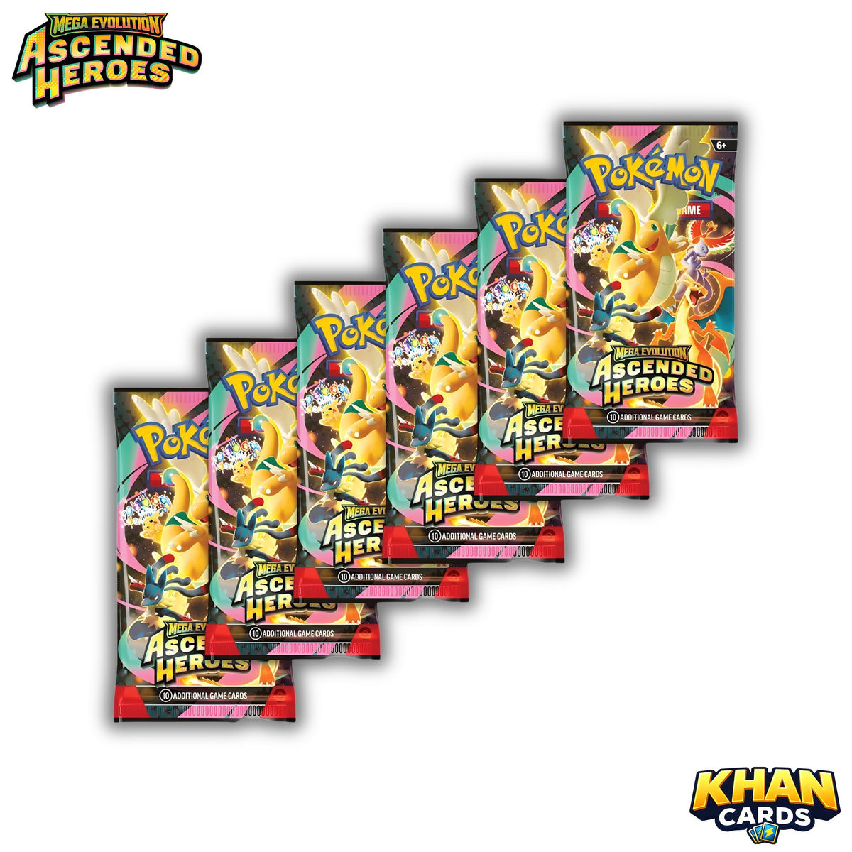 Pokemon Ascended Heroes Booster Bundle – 6 Packs – Live Opening or Sent Sealed – Pokemon TCG